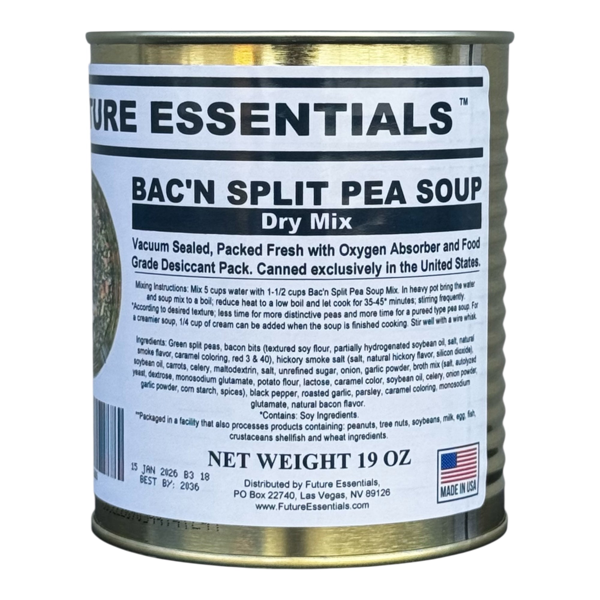 Future Essentials Bacon Split Pea Soup Dry Mix