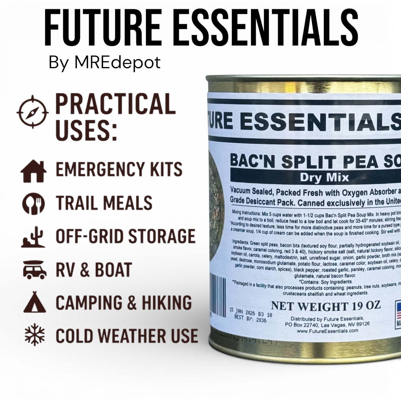 Future Essentials Bacon Split Pea Soup Dry Mix