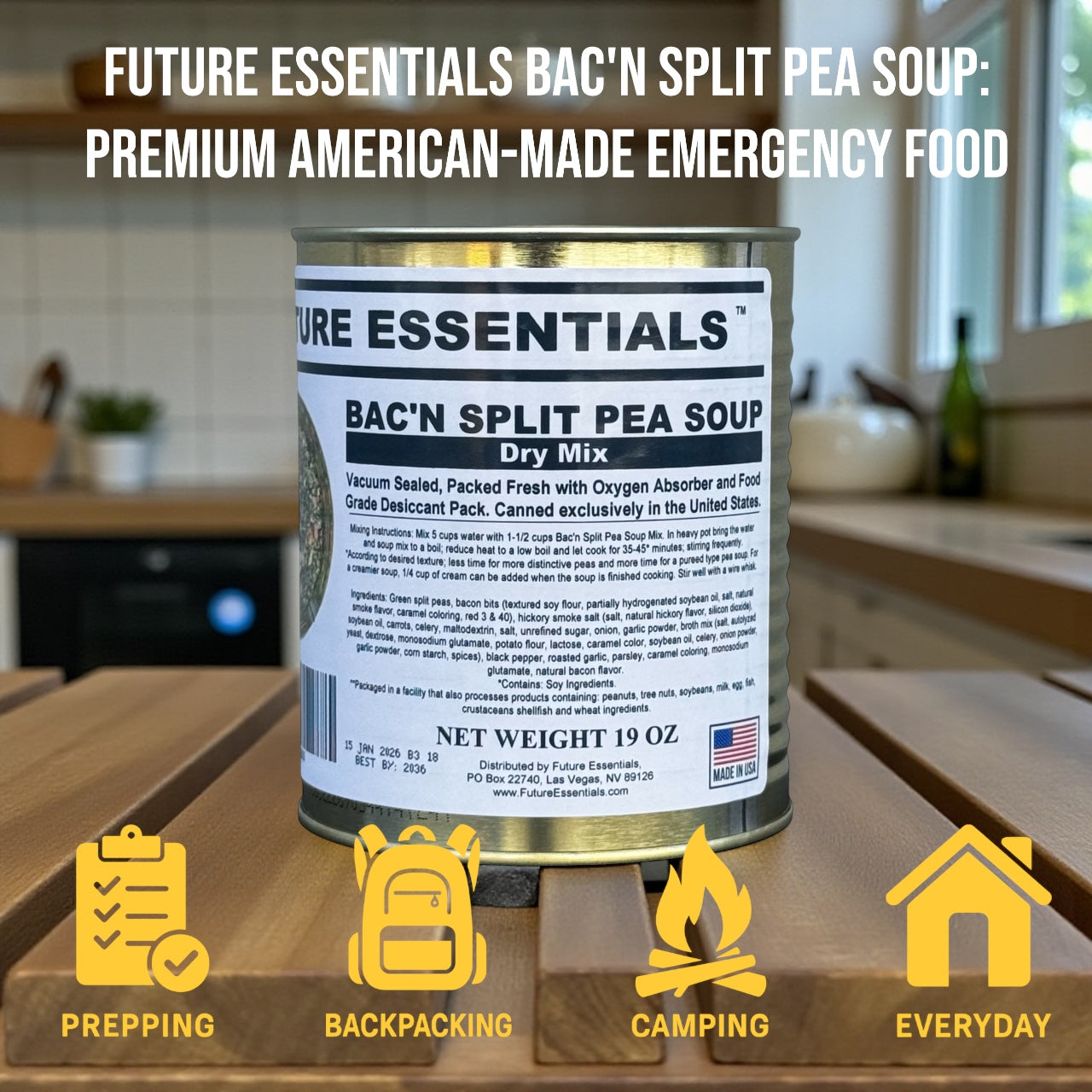 Future Essentials Bacon Split Pea Soup Dry Mix