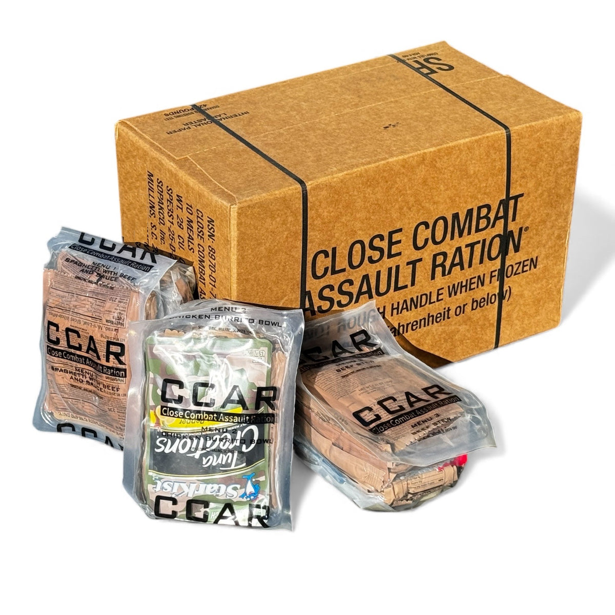 Close Combat Rations US Close Combat Assault Ration 24 Hour Rations (CCAR, FSR, MRE, MCW)