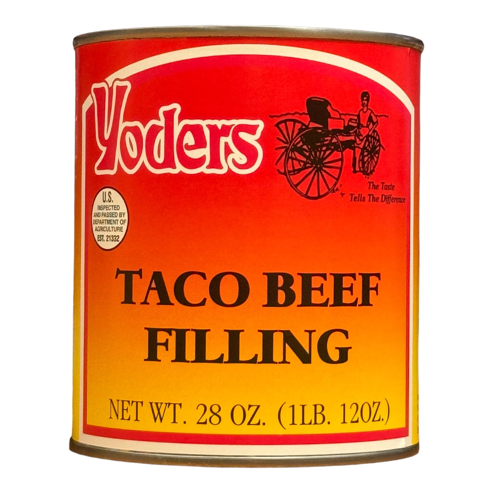 Half Case (6 Cans) of Yoder's fresh REAL Canned Taco Beef Filling