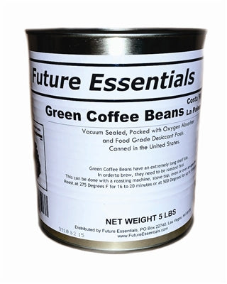 Future Essentials Canned Costa Rican La Palma Green Coffee Beans #10 Can