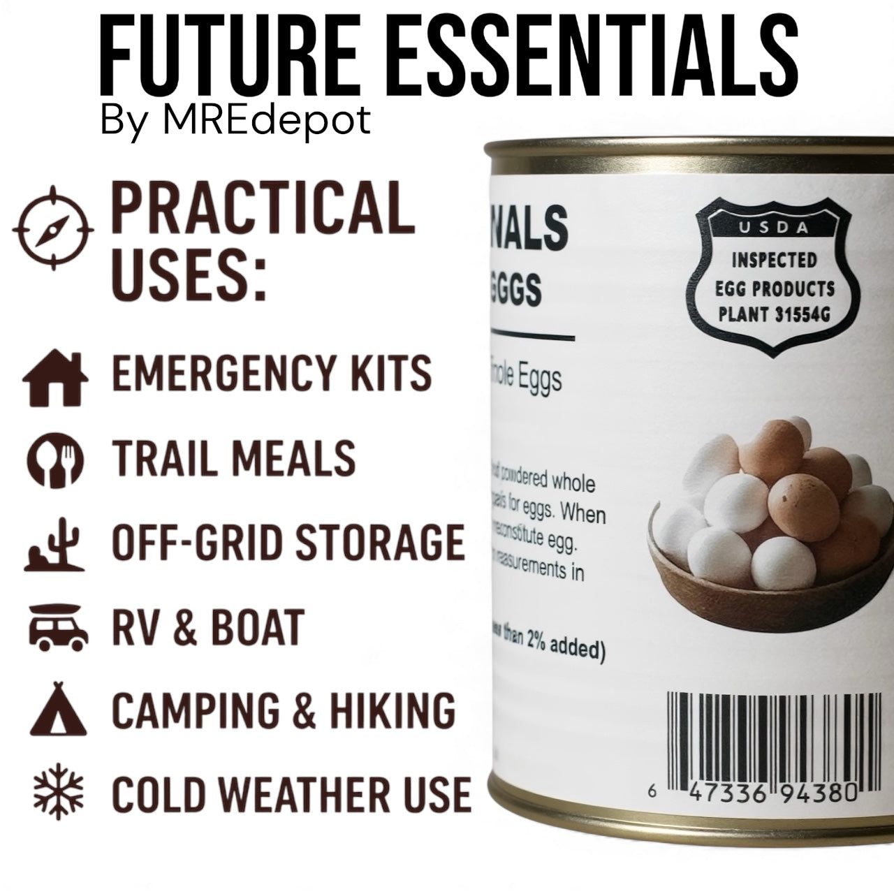 Future Essentials Powdered Whole Eggs (8 oz can)
