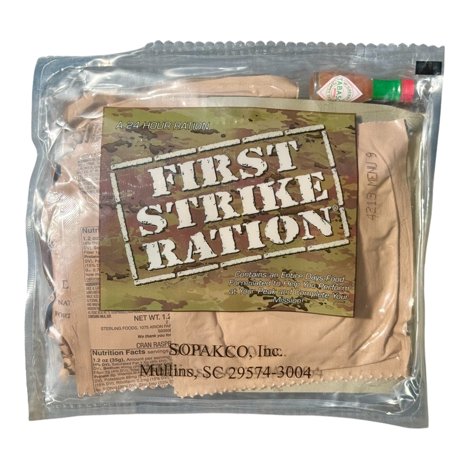 米軍　FIRST STRIKE RATION ファーストストライクレーション US First Strike 24 Hour Rations (FSR, MRE, MCW)