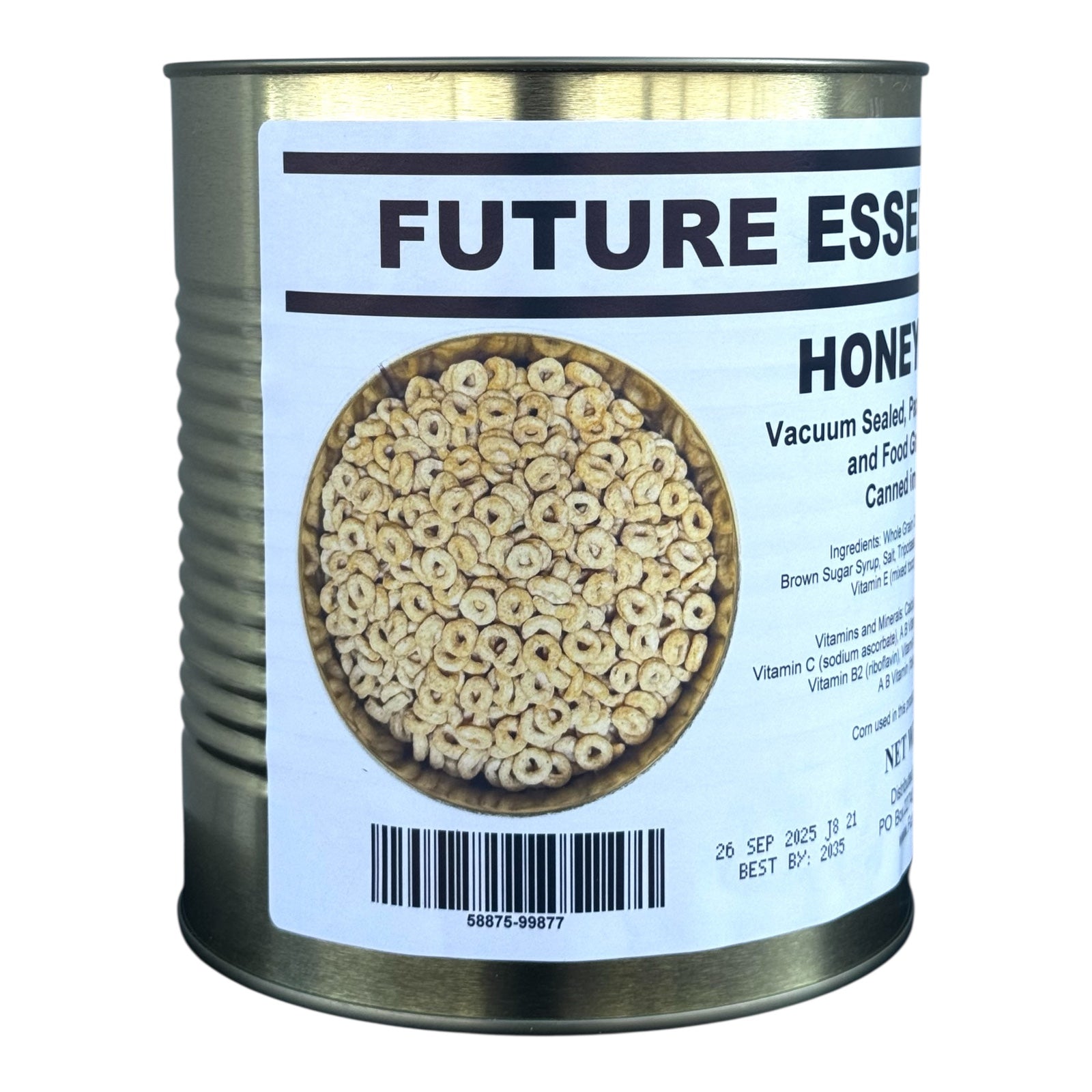 Future Essentials Honey Nut O's Cereal, #10 Can