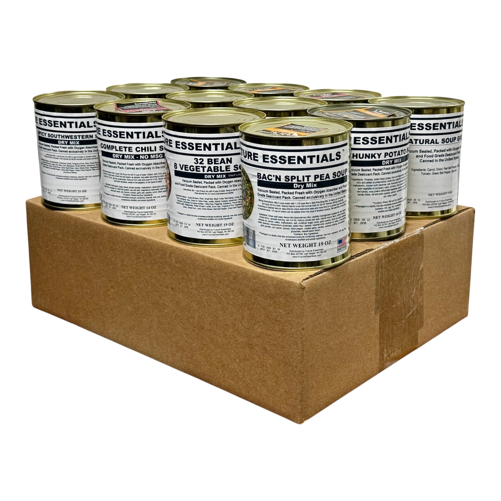 Future Essentials 6-Flavor Canned Soup Variety Pack (2 Cans Each)