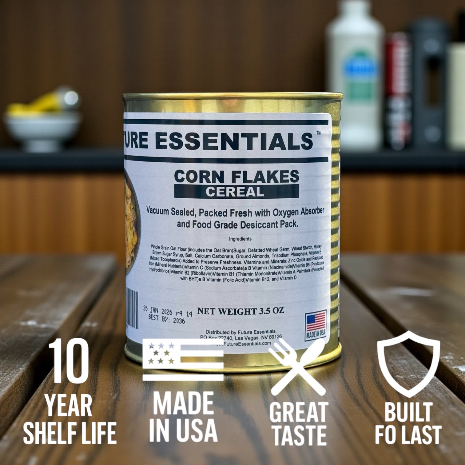 Future Essentials Corn Flakes Cereal. #2.5 Can