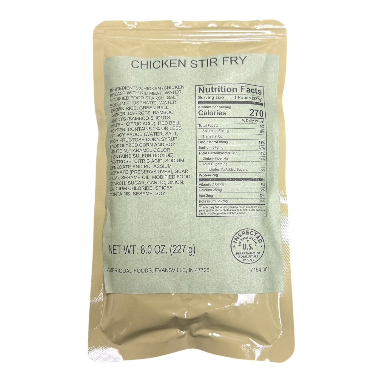 MRE Entree - Chicken Stir Fry