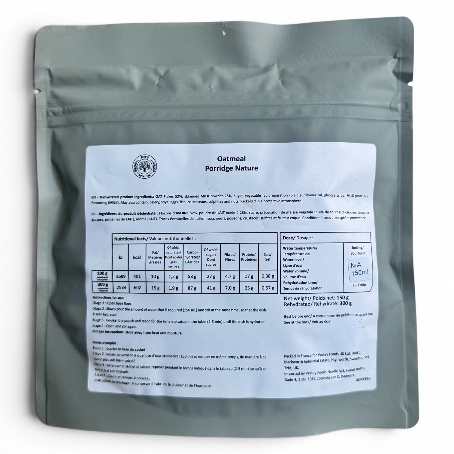 British Armed Forces 24-HOUR Cold Climate Ration Pack (CCR) – Arctic Military MRE (Brown Bag)
