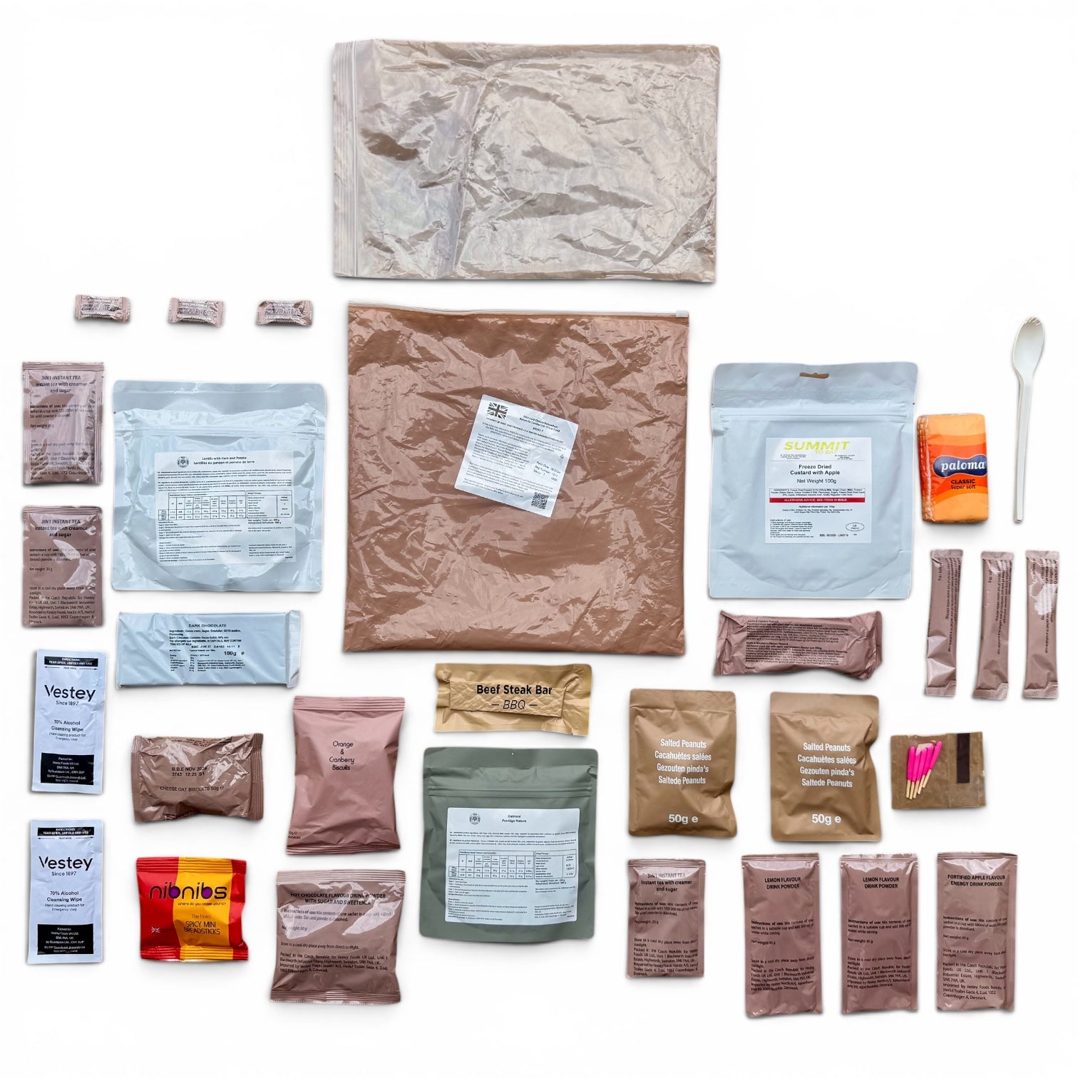 British Armed Forces 24-HOUR Cold Climate Ration Pack (CCR) – Arctic Military MRE (Brown Bag)