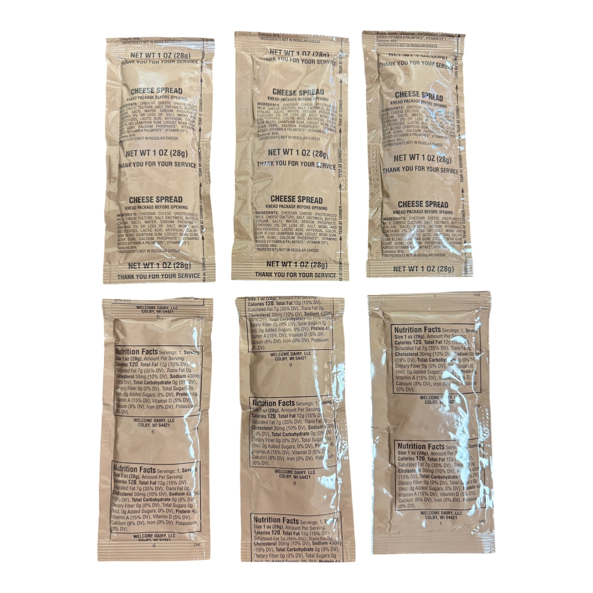 MRE Snack - Cheddar Cheese Spread (Trans Fat Free)