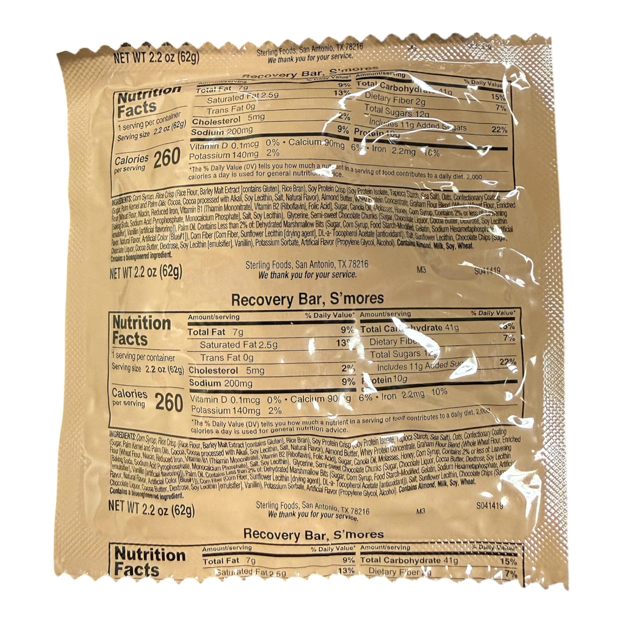 MRE Dessert - Recovery Bar, Smores