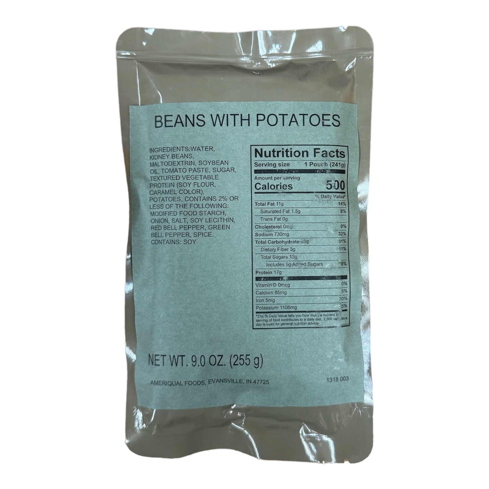 MRE Entree - Beans With Potatoes