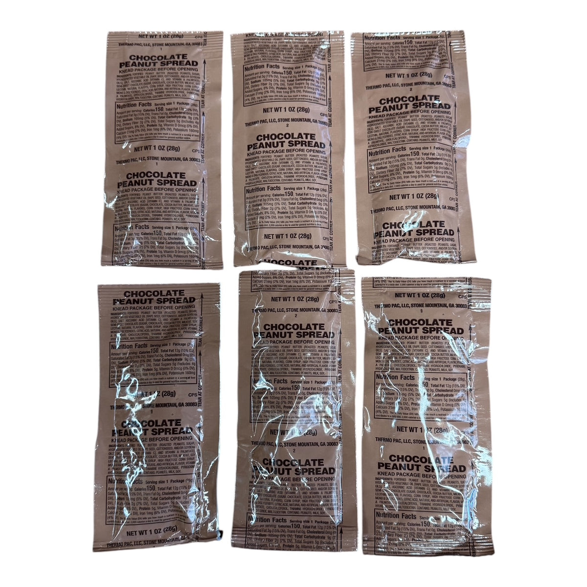 MRE Snack - Chocolate Peanut Spread (Trans Fat Free)
