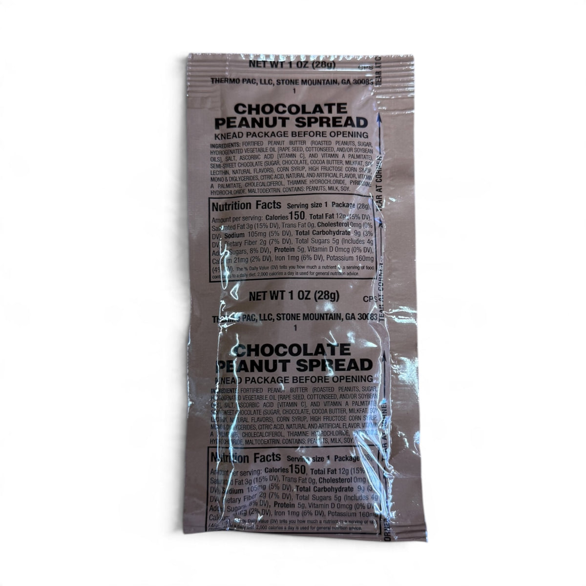 MRE Snack - Chocolate Peanut Spread (Trans Fat Free)
