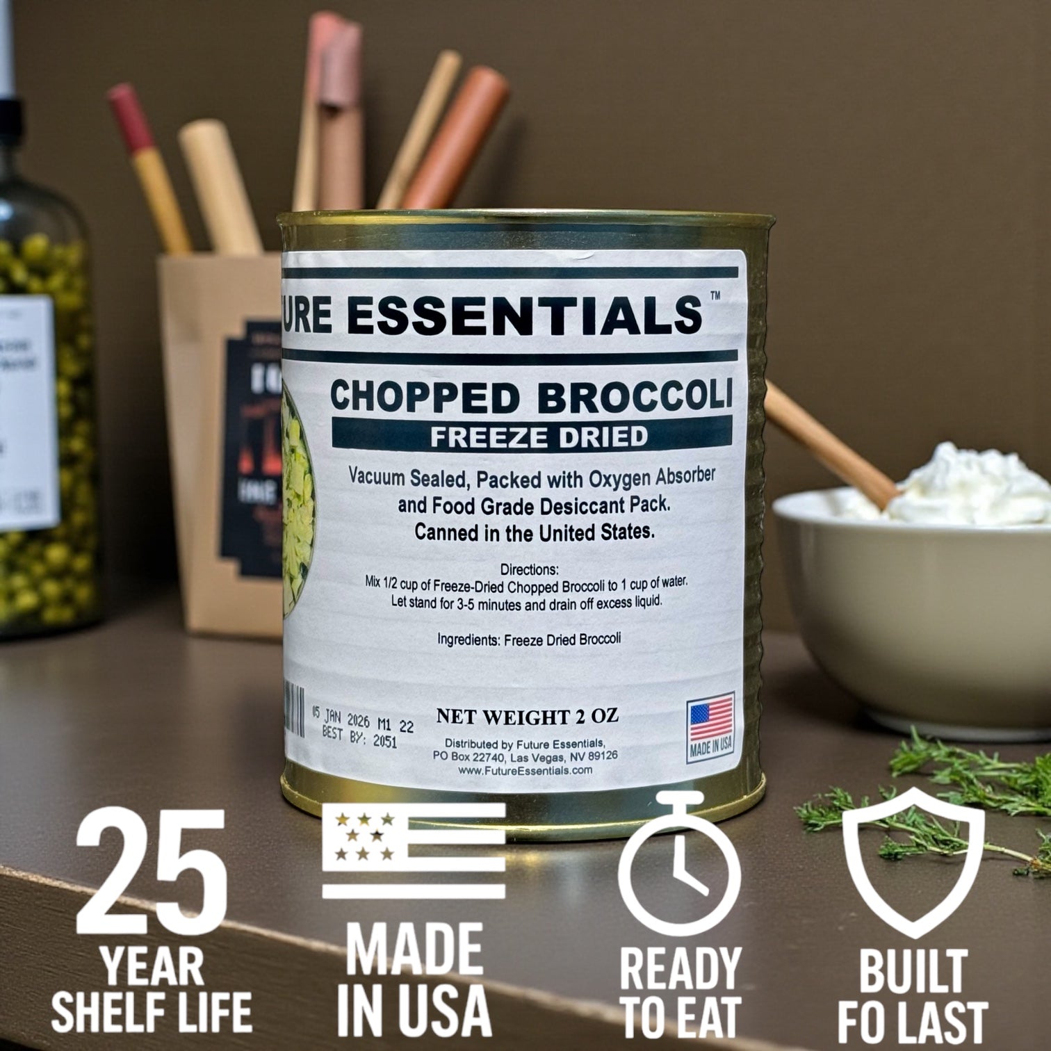 Future Essentials Freeze Dried Chopped Broccoli