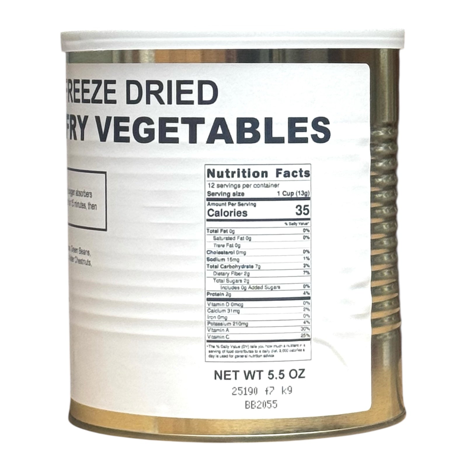 Military Surplus Freeze Dried Stir Fry Vegetables