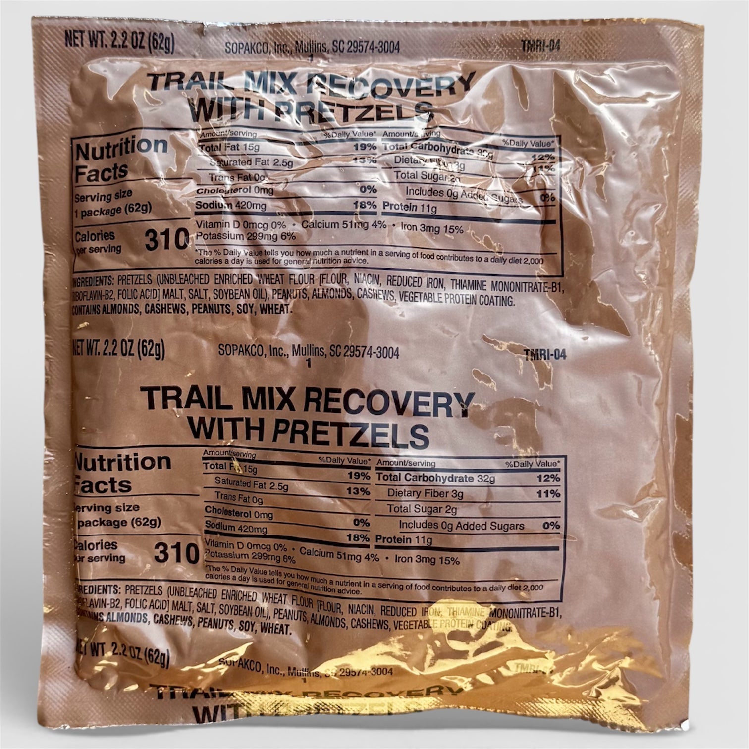 MRE Snack - Recovery Trail Mix with Pretzels (Trans Fat Free)