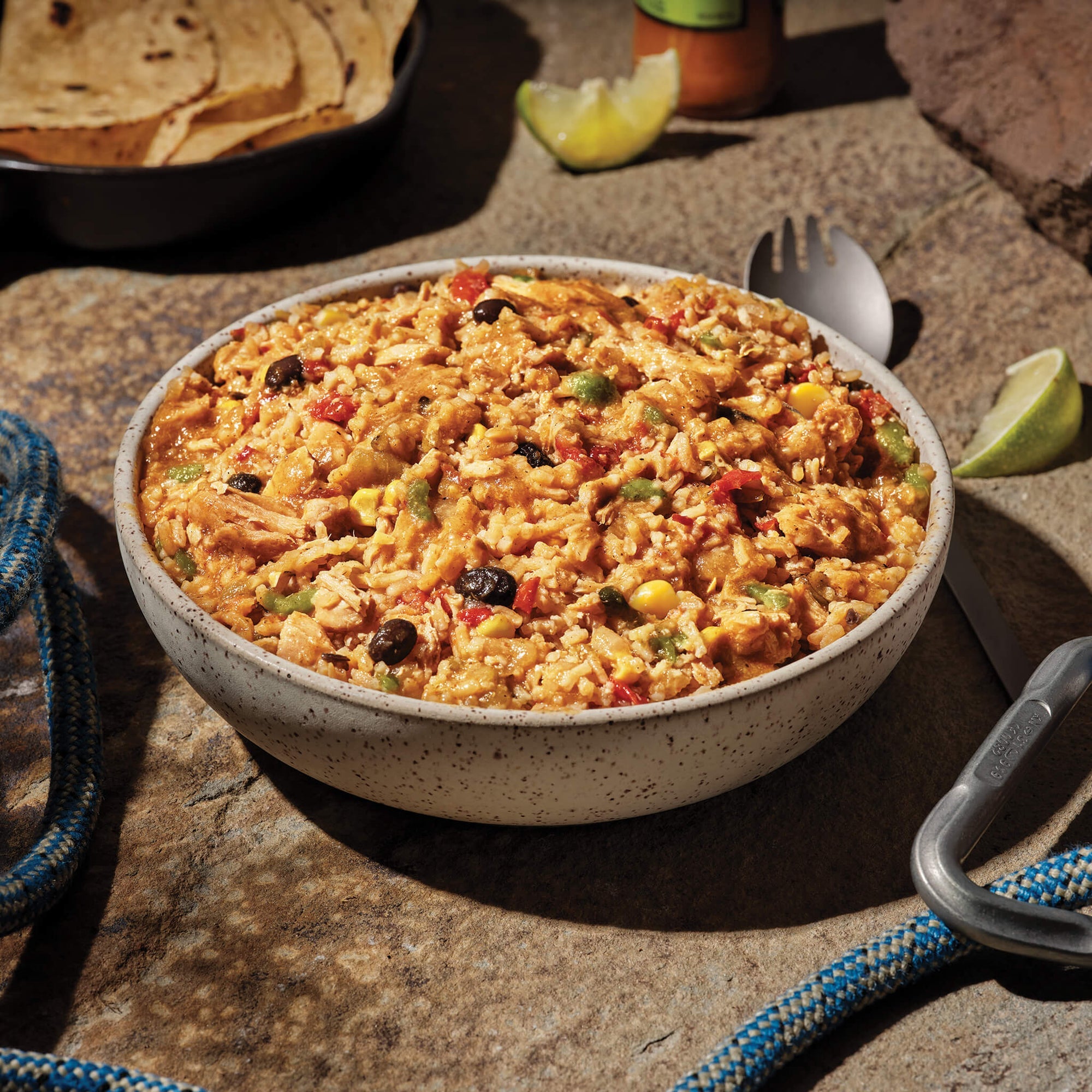 Freeze Dried Chicken Fajita Bowl, by Mountain House