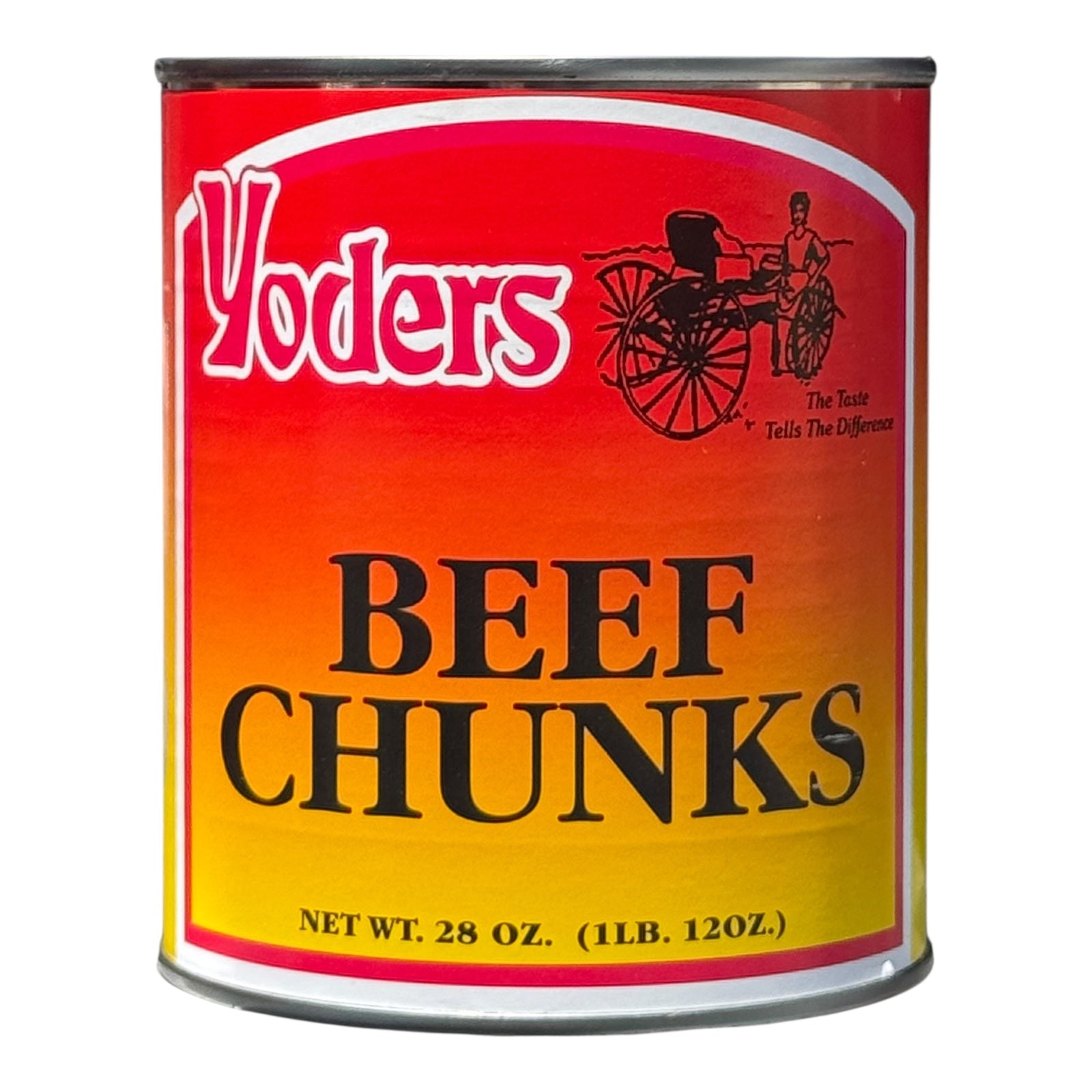 Yoder’s Canned Beef Chunks | 28 oz can | Real USA Beef | Fully Cooked | Shelf Stable Survival Food | 10+ Year Shelf Life | Ready to Eat | Ideal for Prepping, Storage & Camping