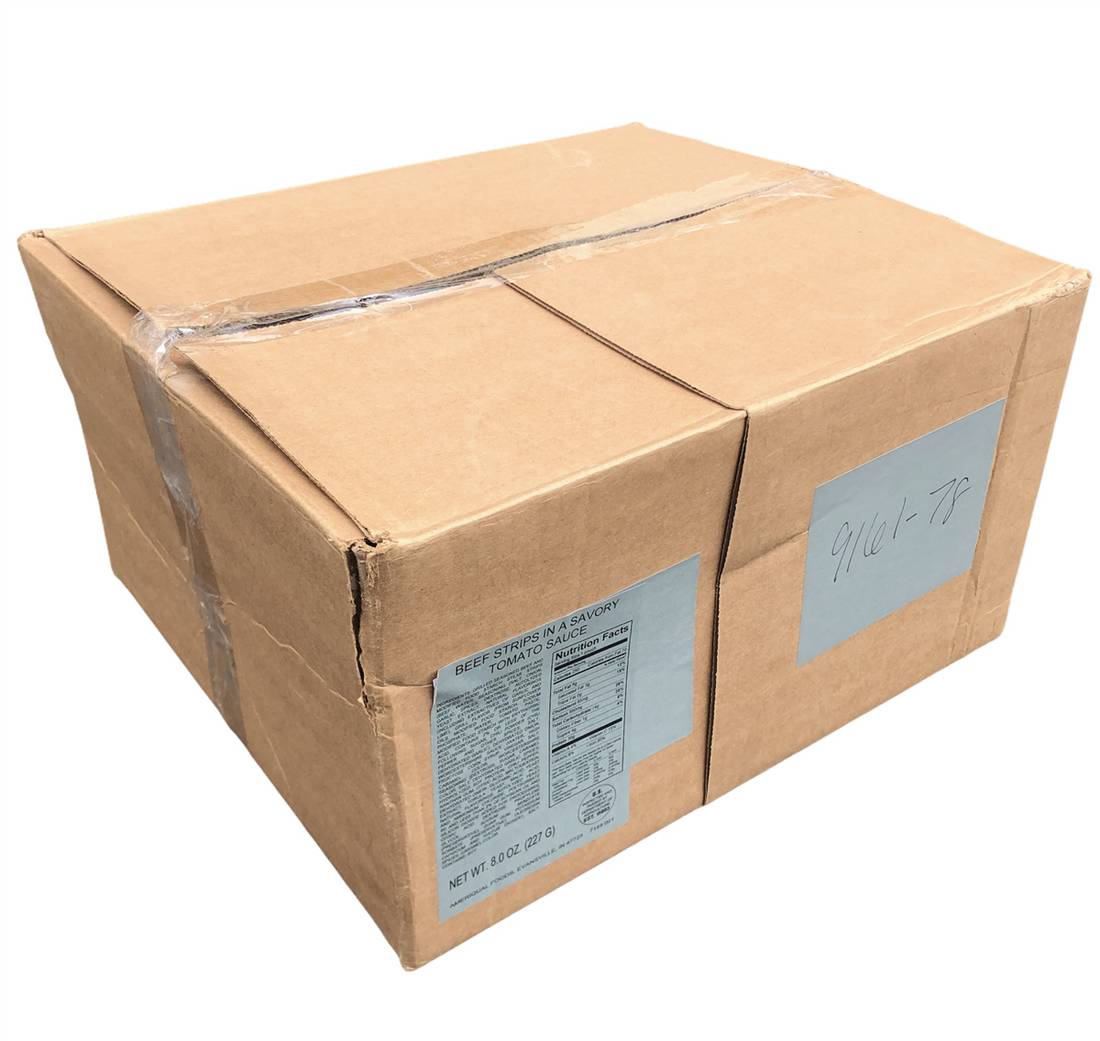 BULK MRE Entree Beef Strips in Tomato Sauce