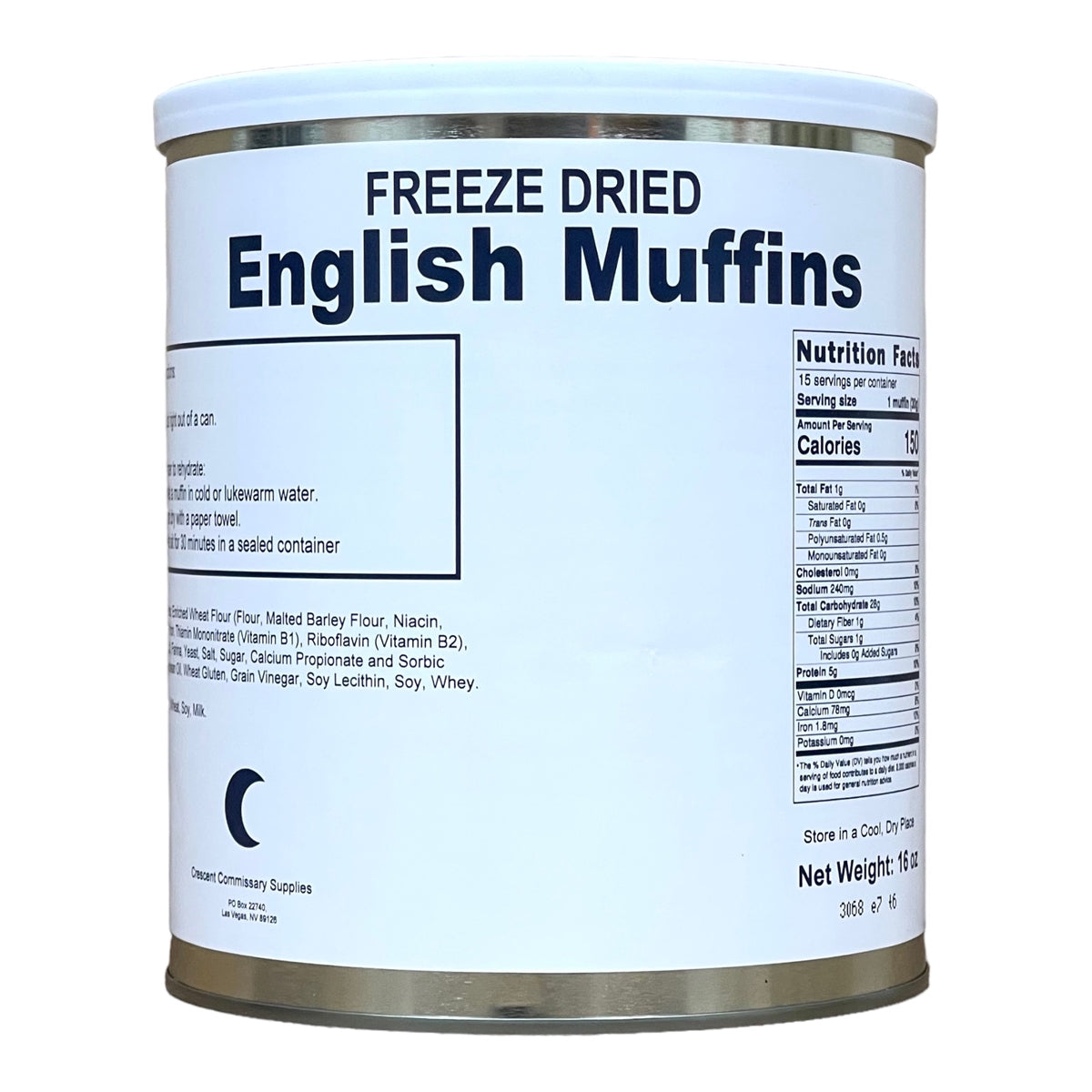 Military Surplus Freeze Dried English Muffins