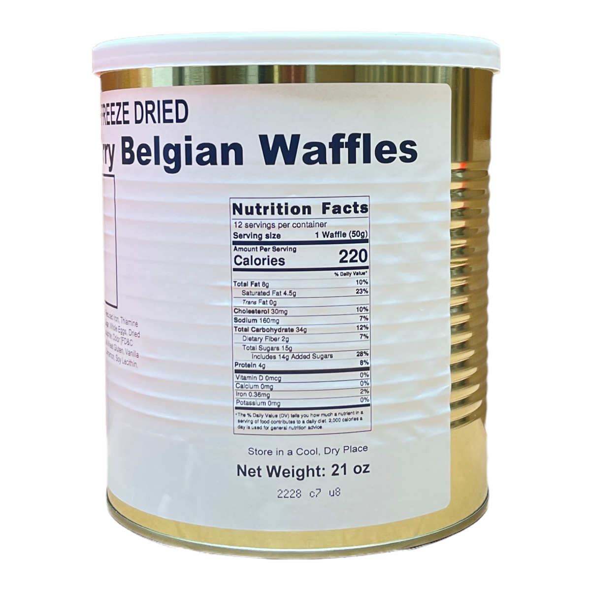 Freeze Dried Strawberry Belgian Waffles