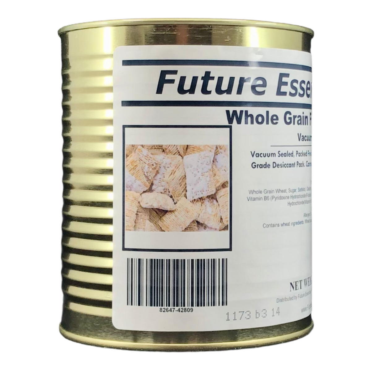 Future Essentials. Whole Grain Frosted Wheats Cereal. #2.5 Can