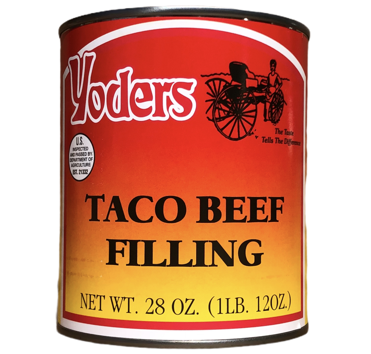 Case (12 Cans) of Yoder's fresh REAL Canned Taco Beef Filling